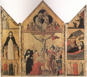 Shool of Bologna Triptych with the Crucifixion (mk05) oil painting picture